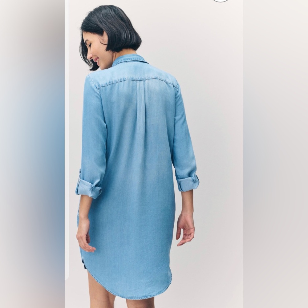 White House Black Market  Denim Shirt Dress